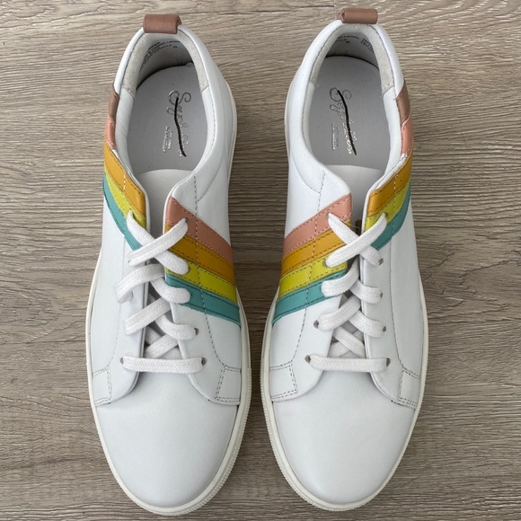 Seychelles Stand Out Rainbow Leather Sneakers - Picture 2 of 7